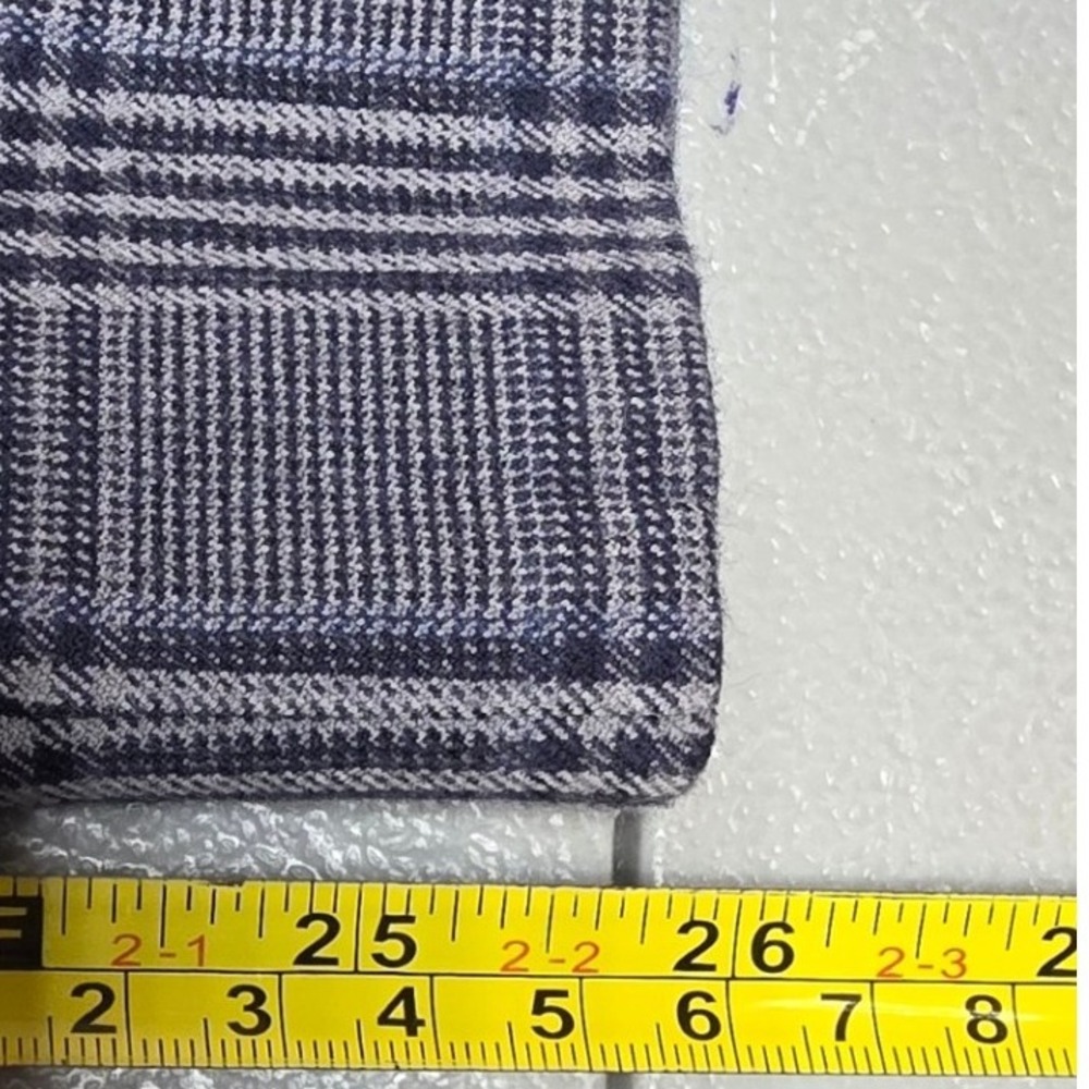Banana Republic Womens 2 Sloan Navy Gray Plaid Ankle Pants - Picture 10 of 13